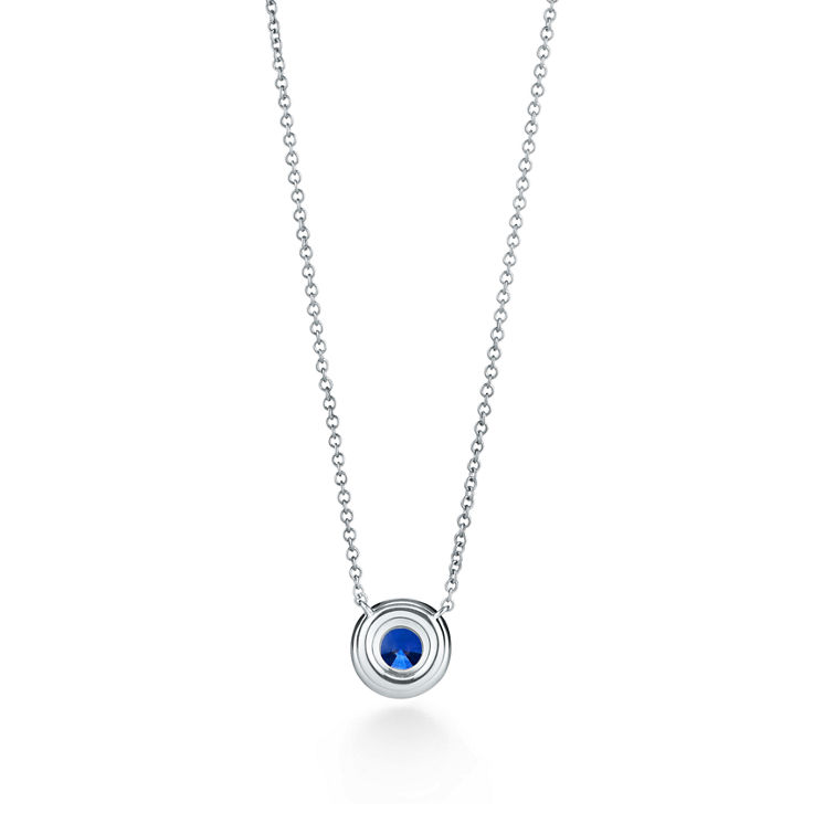 Tiffany Soleste:Sapphire and Diamond Pendant    image number 1