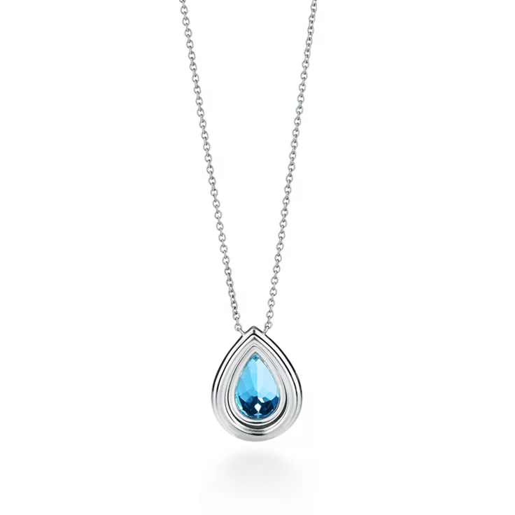 Tiffany Soleste®:Pendant in Platinum with an Aquamarine and Diamonds, 1