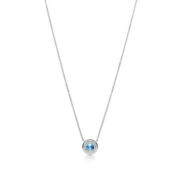 Tiffany Soleste®:Pendant in Platinum with an Aquamarine and Diamonds, 2