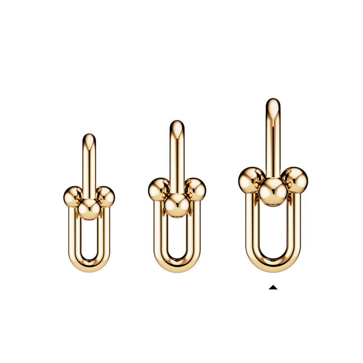 Tiffany HardWear:Extra Large Link Earrings in Yellow Gold image number 4