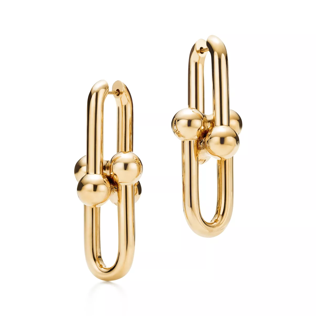 Extra Large Link Earrings in Yellow Gold
