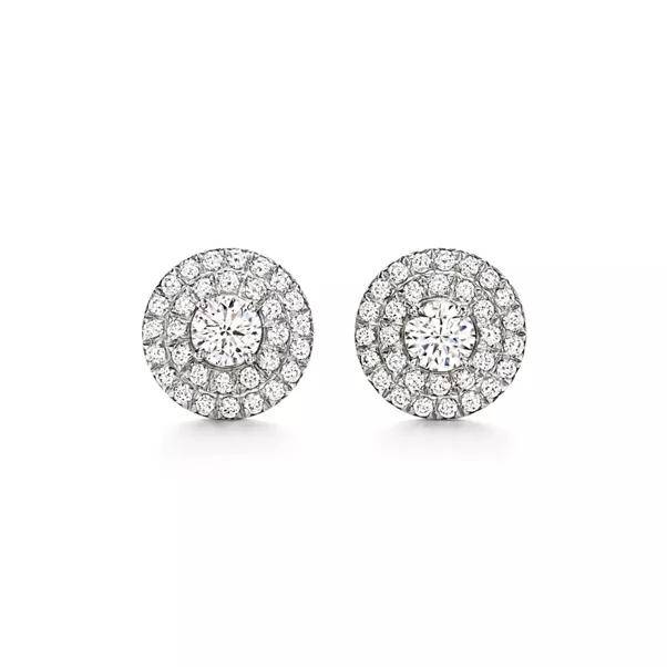 Earrings in Platinum with Diamonds