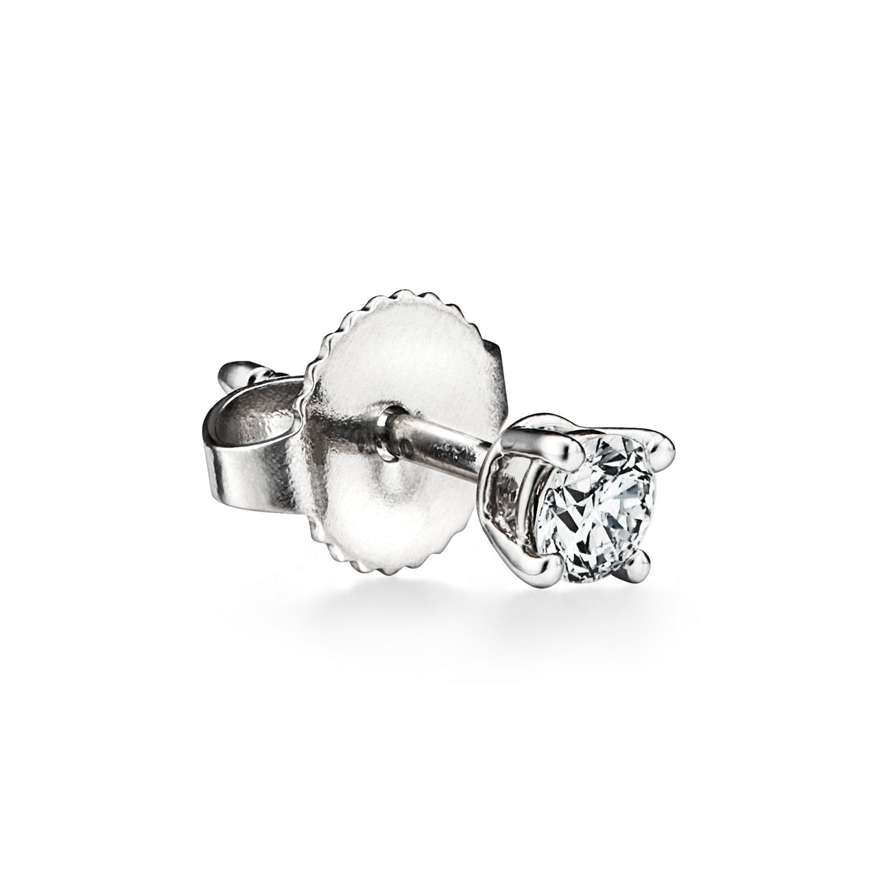 Tiffany Solitaire: Diamant-Ohrstecker in Platin Bildnummer 2