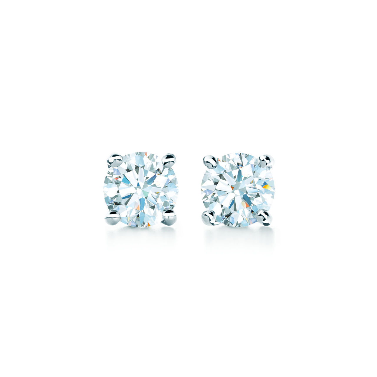 Tiffany Solitaire: Diamond Earrings image number 0