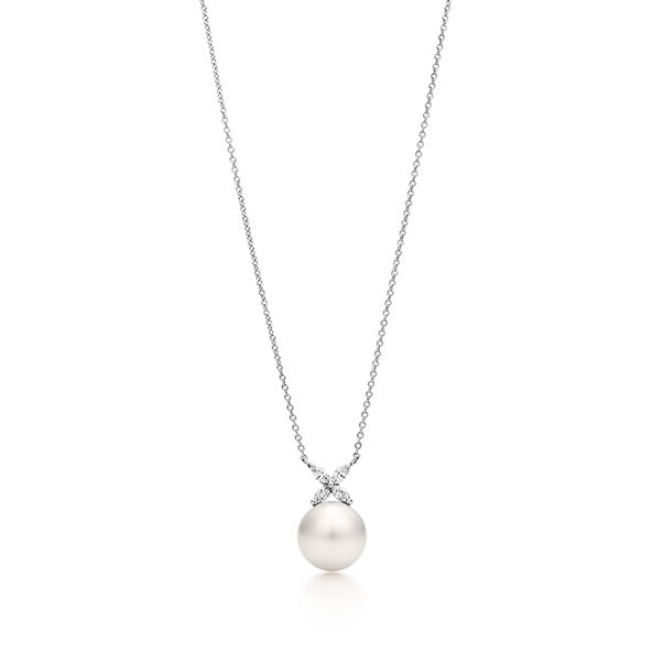 Tiffany Victoria®:Pearl and Diamond Pendant 