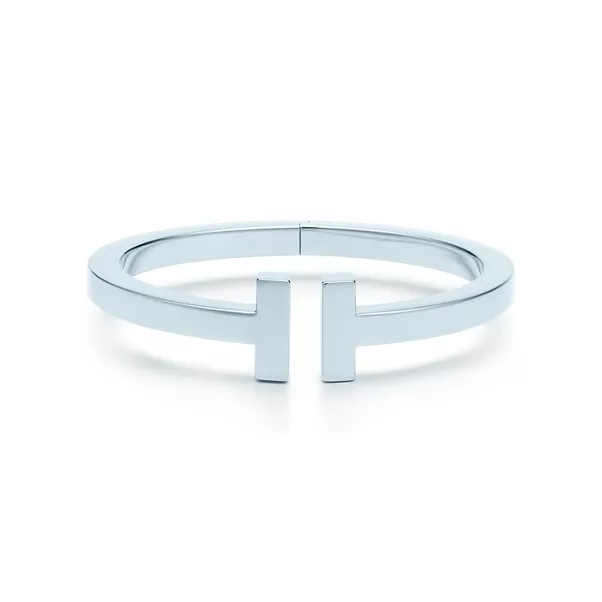 Tiffany T:Pulsera Square de oro blanco