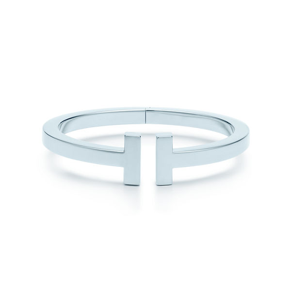 Tiffany T:Square Bracelet in White Gold