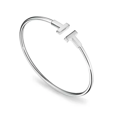 Tiffany T:Wire Bracelet in White Gold, 2