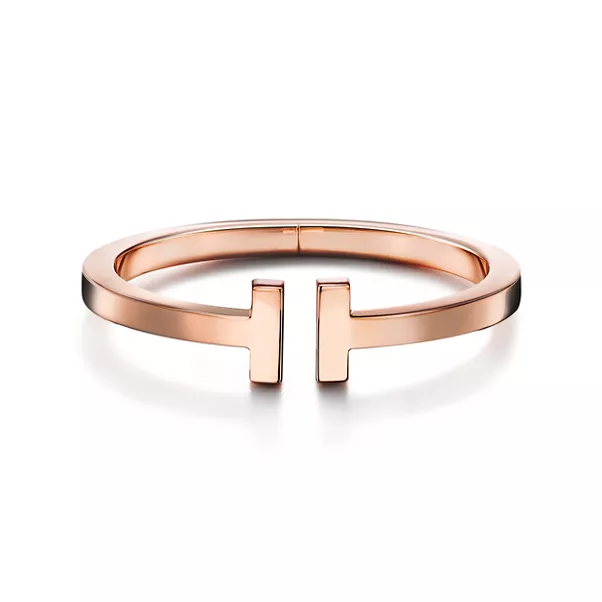 Tiffany T:Pulsera Square de oro rosa