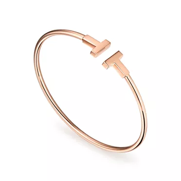 Tiffany T:Wire Bracelet in Rose Gold, 2