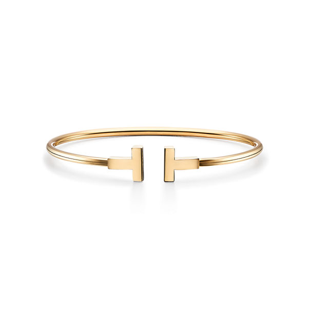 Tiffany T:Wire Bracelet in Yellow Gold