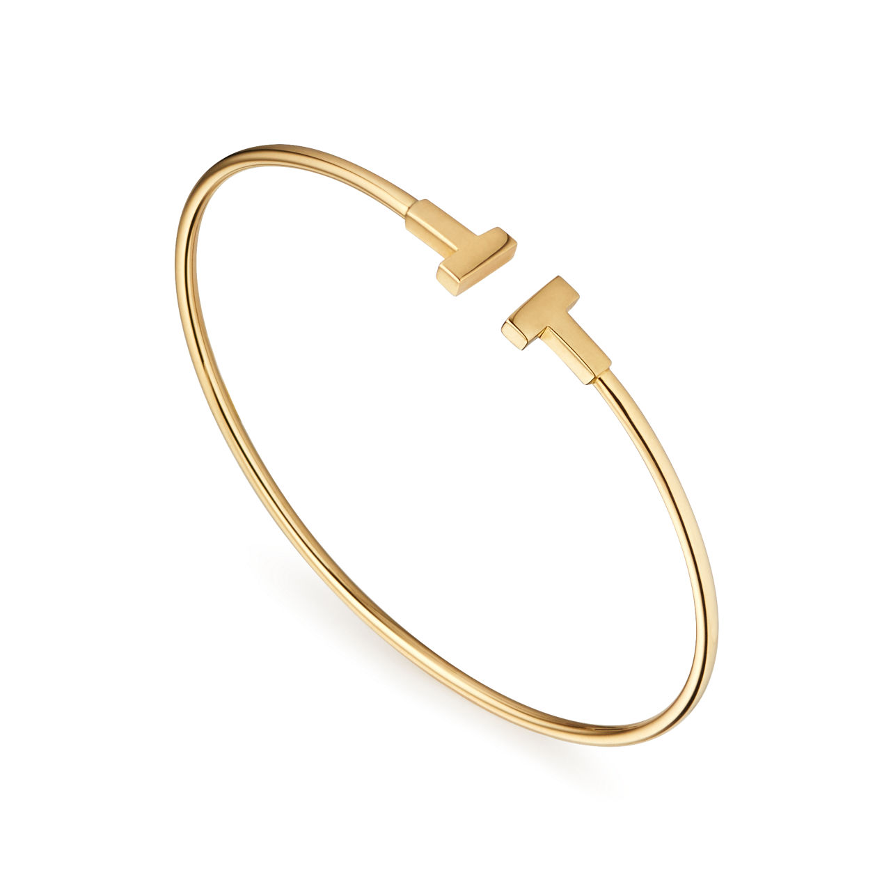 Tiffany T:Narrow Wire Bracelet in Yellow Gold image number 2