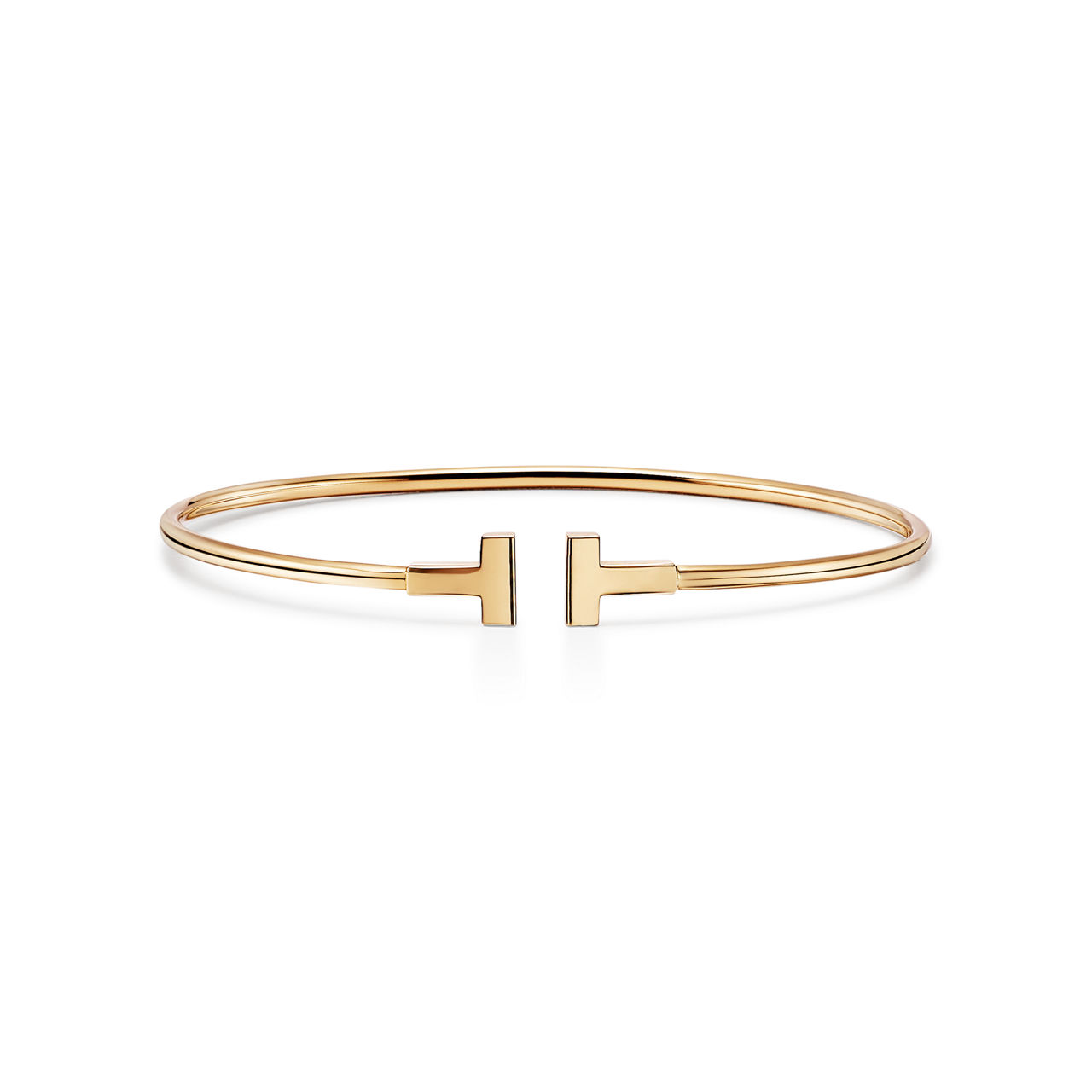 Narrow Wire Bracelet in Yellow Gold