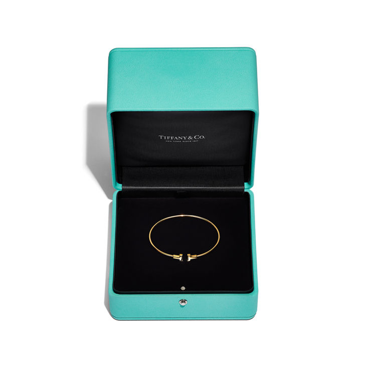 Tiffany T:Bracelet étroit Wire en or jaune 18 carats numéro dimage {1}