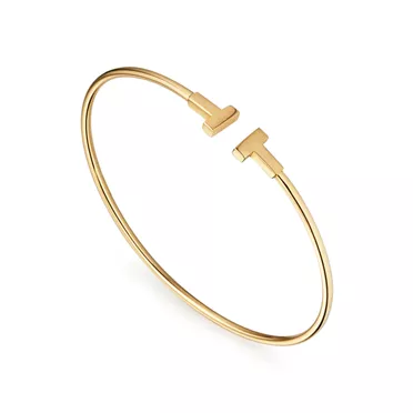 Tiffany T:Narrow Wire Bracelet in Yellow Gold, 2
