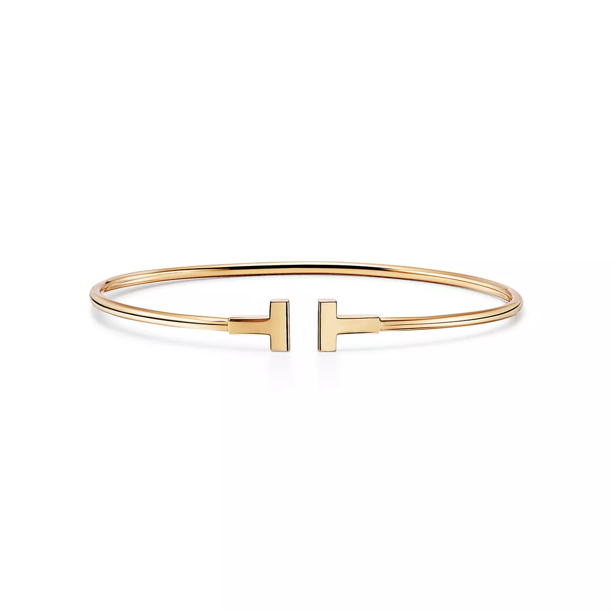 Narrow Wire Bracelet in Yellow Gold