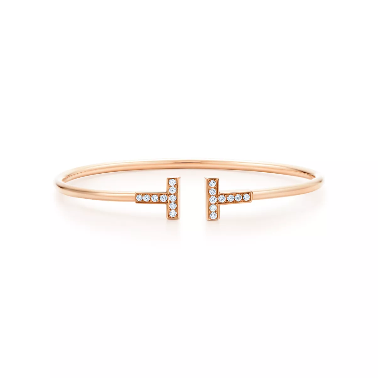 Diamond Wire Bracelet in Rose Gold