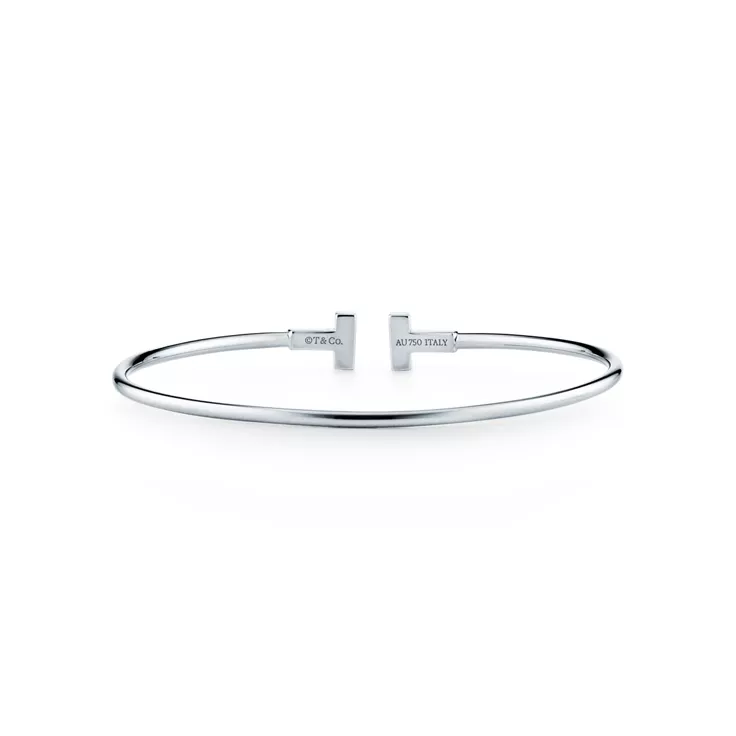 Tiffany T:Bracelet &eacute;troit Wire en or blanc 18 carats, 4