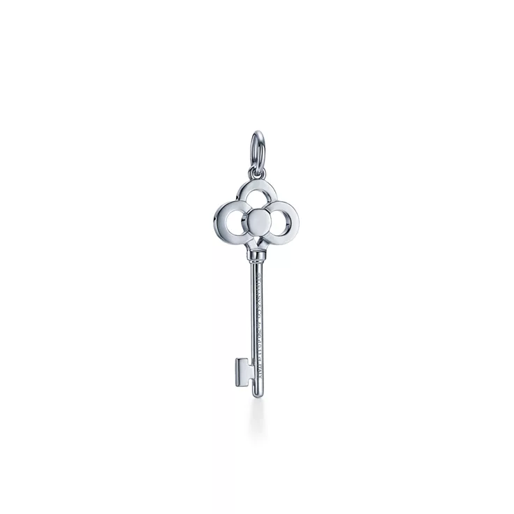 Tiffany Keys:Crown Key in White Gold with Diamonds, 1.5", 1