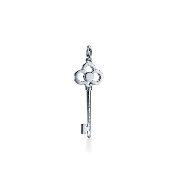 Tiffany Keys:Crown Key in White Gold with Diamonds, 1.5"