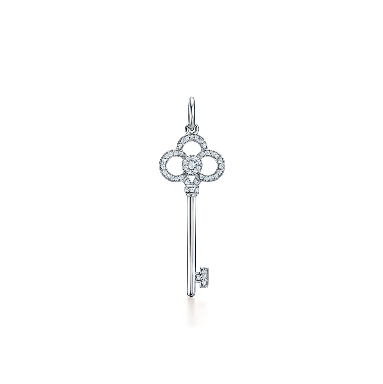 Tiffany Keys:Crown Key in White Gold with Diamonds, 1.5" image number 0