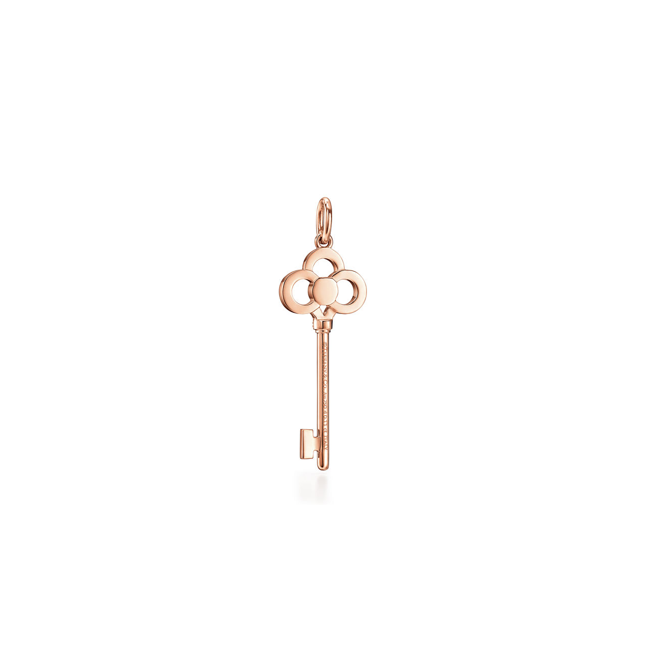 Kronenschlüssel in Roségold mit Diamanten, 3,8 cm