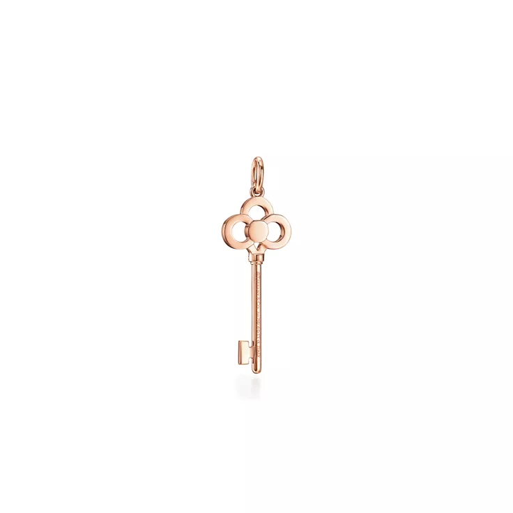 Tiffany Keys:Crown Key in Rose Gold with Diamonds, 1.5", 1