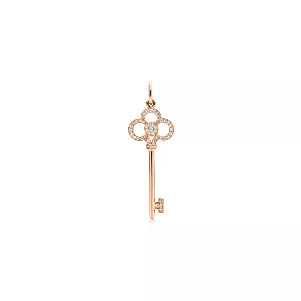 Crown Key in Rose Gold with Diamonds, 1.5"