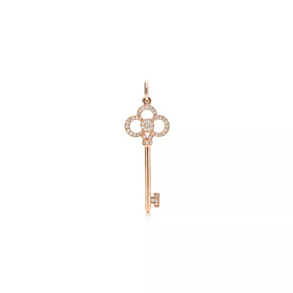 크라운 키, 로즈 골드, 다이아몬드 세팅, 3.8cm