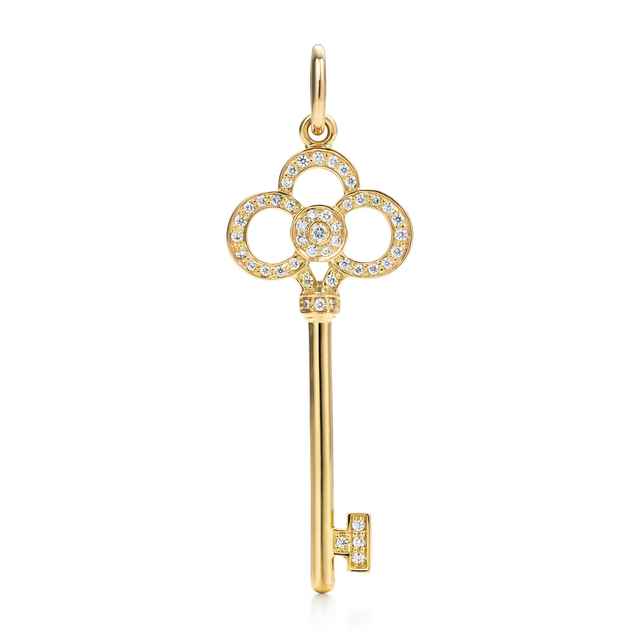 Tiffany Keys:Crown Key in Yellow Gold with Diamonds, 1.5" image number 0