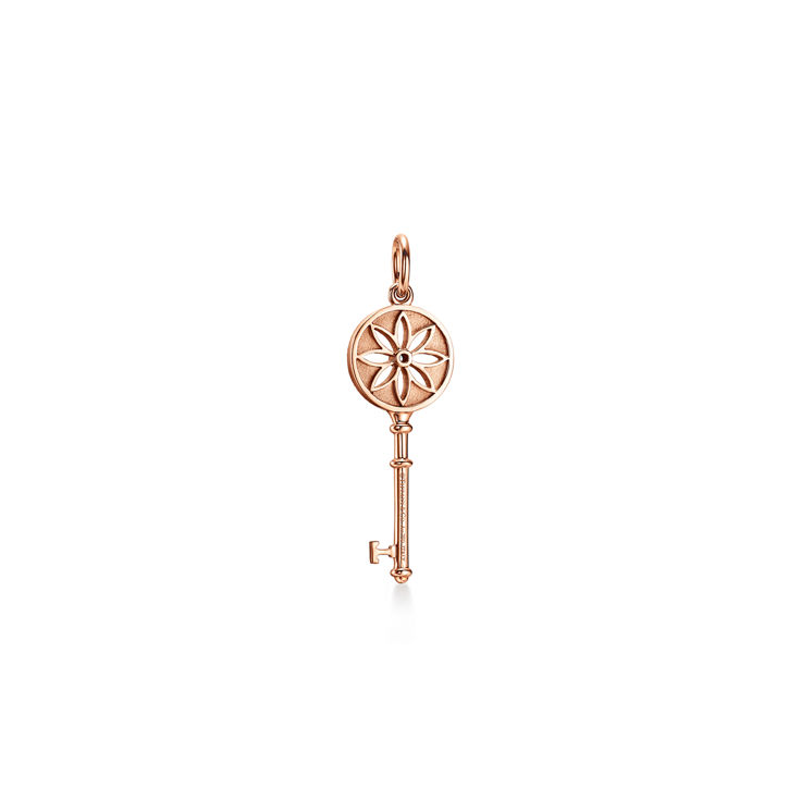 Tiffany Keys:Daisy Key in Rose Gold with a Diamond, 1.5" image number 2