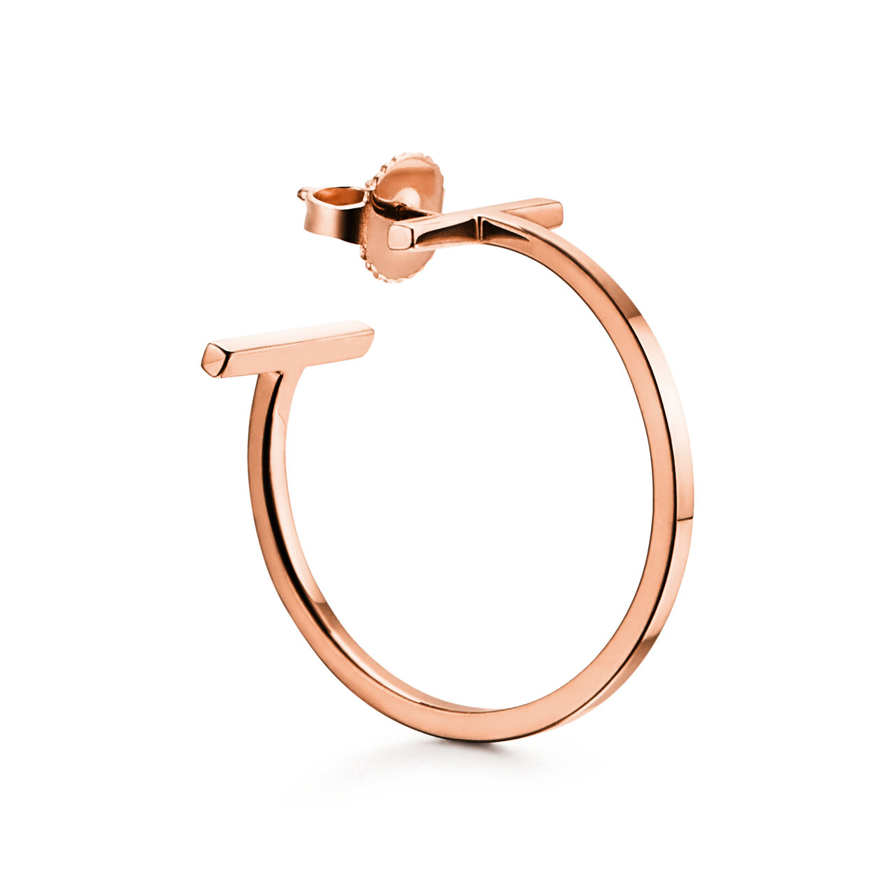 Tiffany T:Hoop Earrings in Rose Gold image number 2