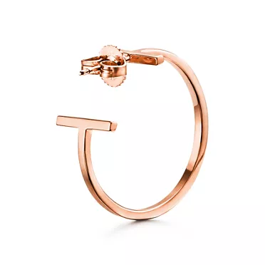 Tiffany T:Hoop Earrings in Rose Gold, 3