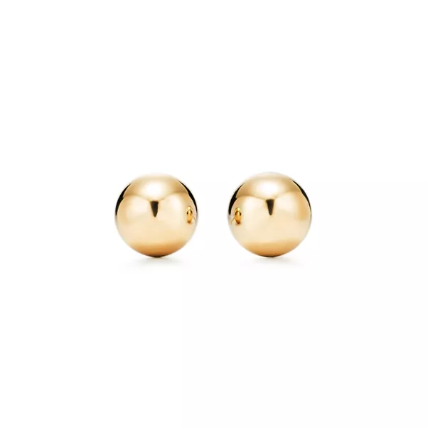 Orecchini Ball in oro giallo, 8 mm