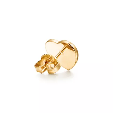 Return to Tiffany™:Pendientes de botón de insignia de corazón en oro amarillo, tamaño mini, 3