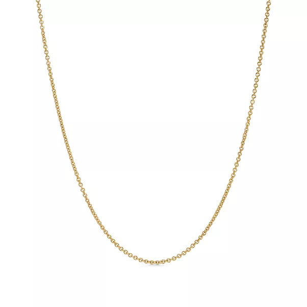 Chain Necklace In Yellow Gold, 18"