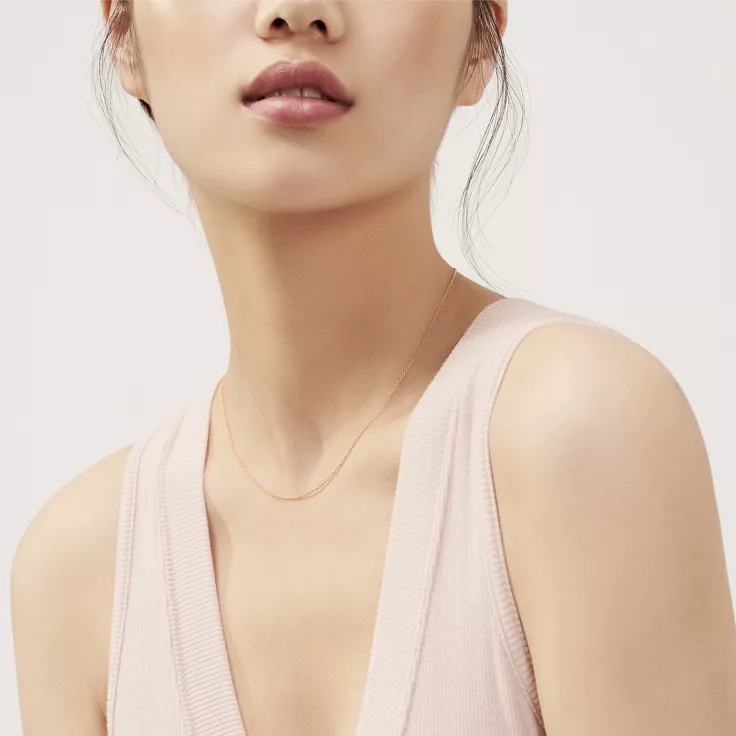 18k Rose Gold Chain , 1