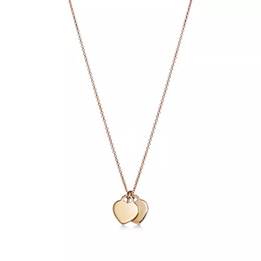 Return to Tiffany®:Double Heart Tag Pendant in Yellow Gold, Mini, 2