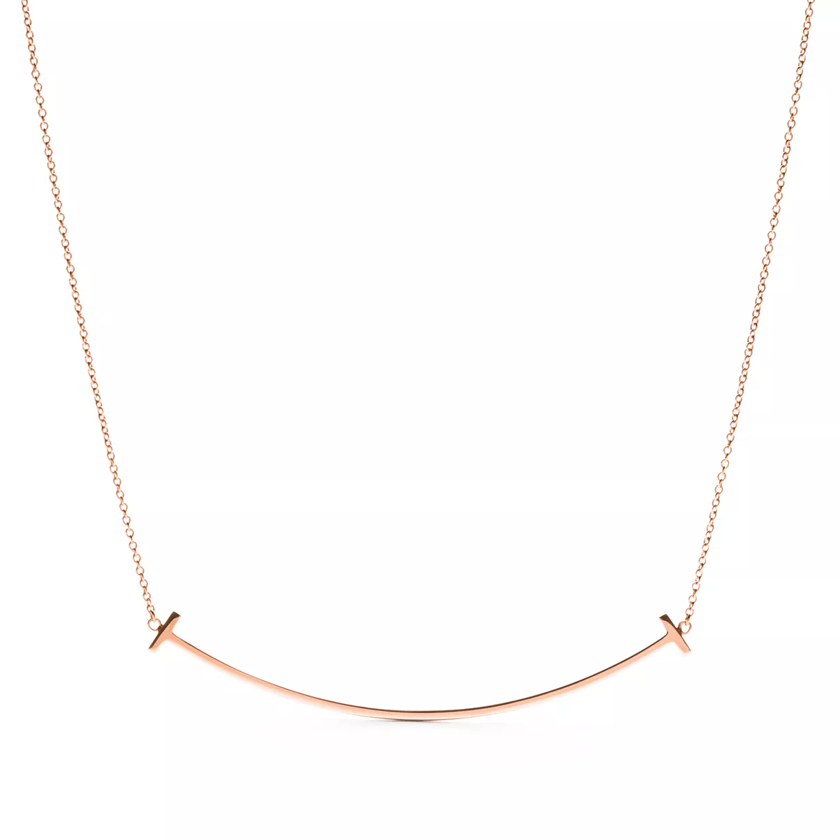 Colgante Smile de oro rosa, tama&ntilde;o grande