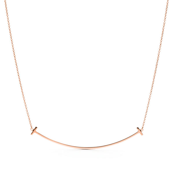 Tiffany T:Smile Pendant in Rose Gold, Large