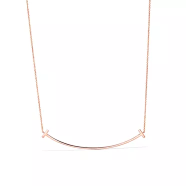 Tiffany T:Colgante Smile de oro rosa con diamantes, tamaño grande, 3