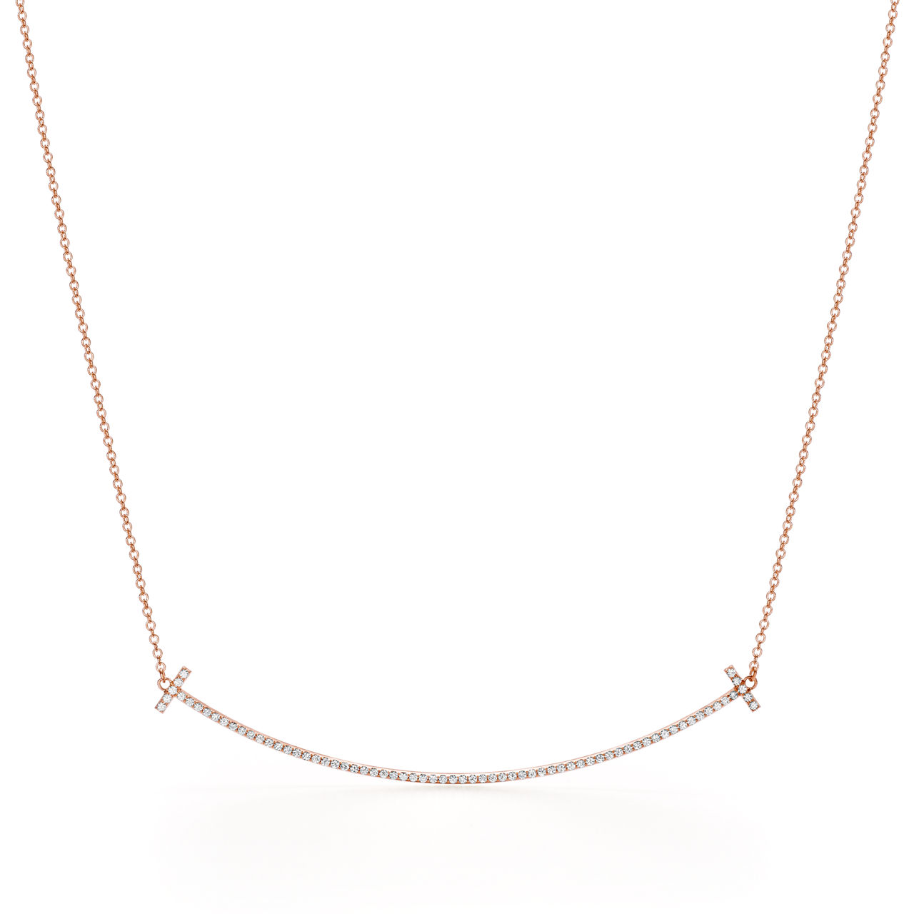 Tiffany T:Smile Pendant in Rose Gold with Diamonds, Large image number 0