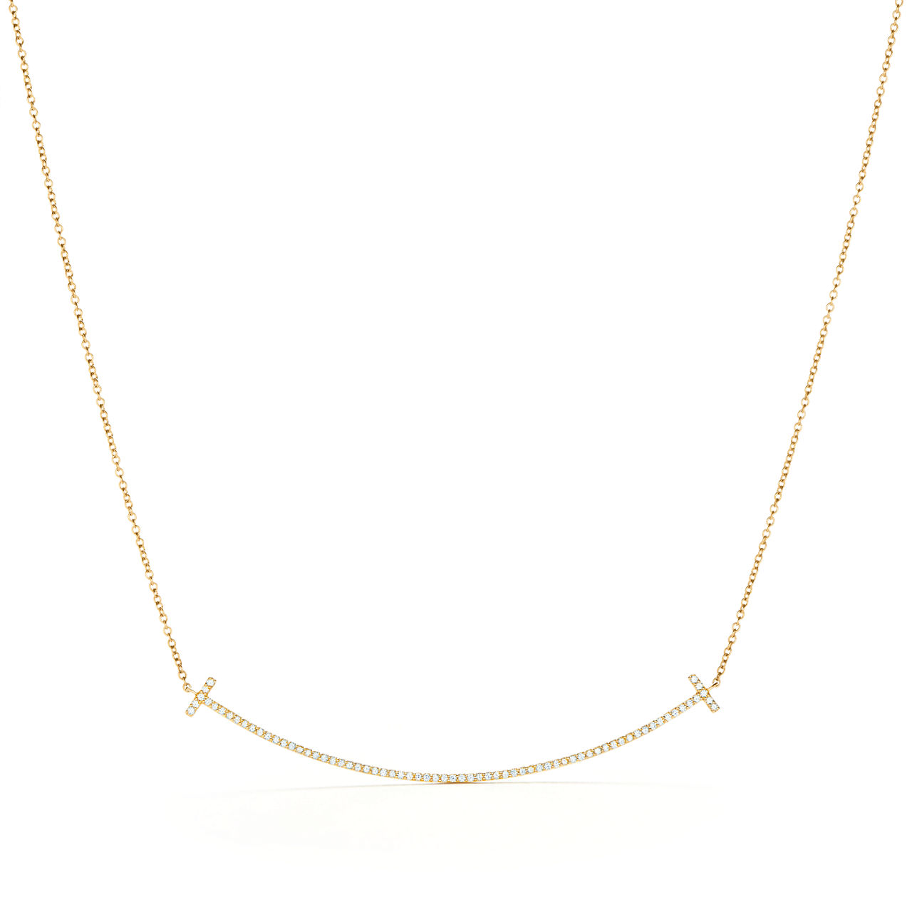 Tiffany T:Smile Pendant in Yellow Gold with Diamonds, Large image number 0