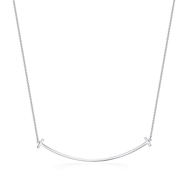 Tiffany T:Smile Pendant in White Gold