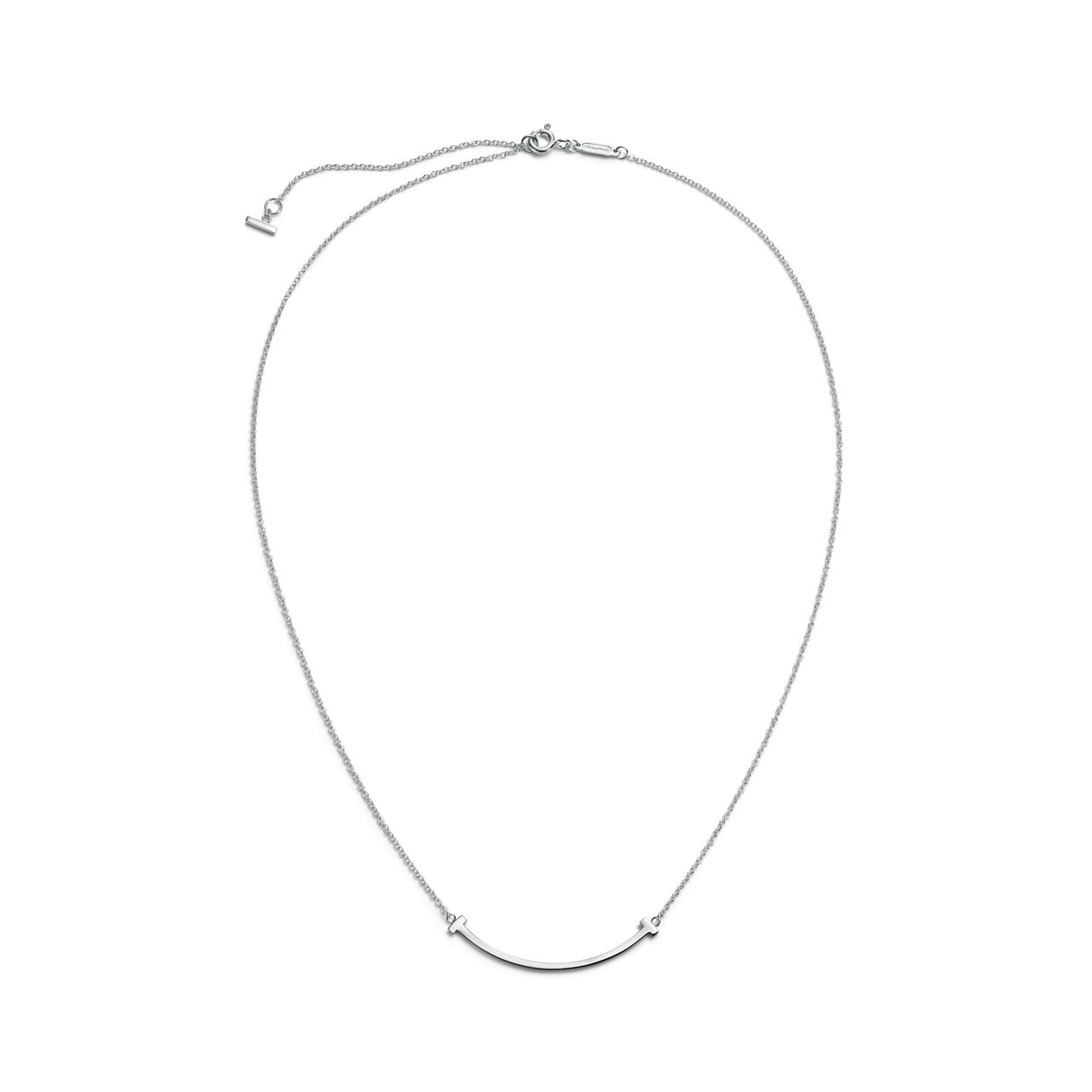 Tiffany T:Smile Pendant in White Gold, Small | Tiffany & Co. US