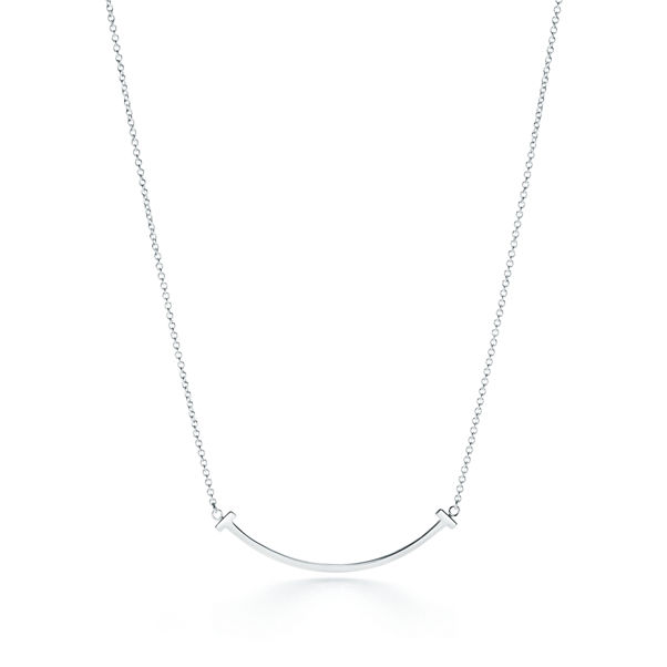 Tiffany T:Smile Pendant in White Gold, Small