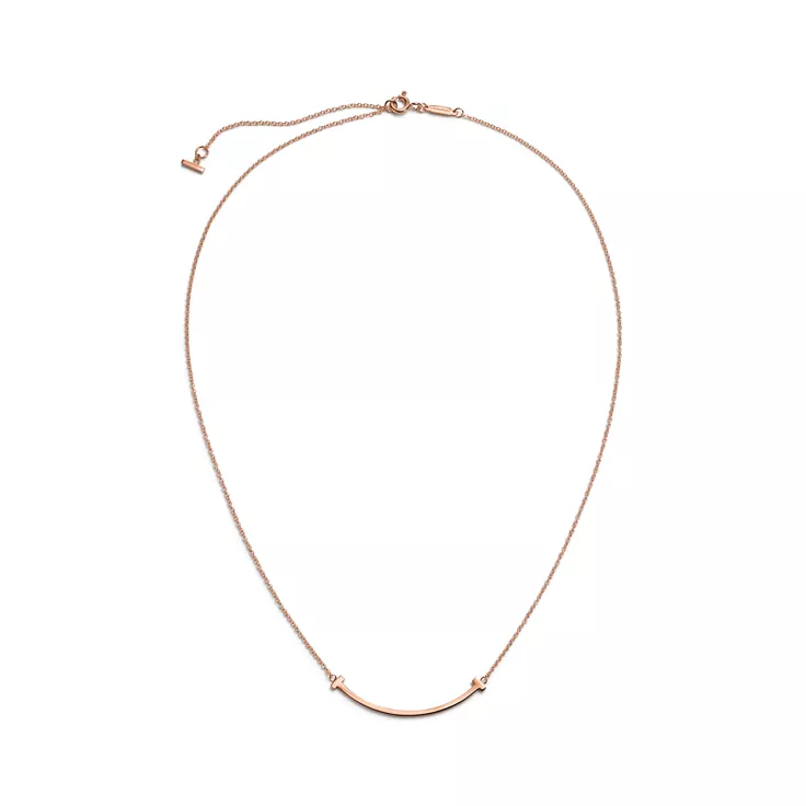 Tiffany T:Smile Pendant in Rose Gold, Small, 5