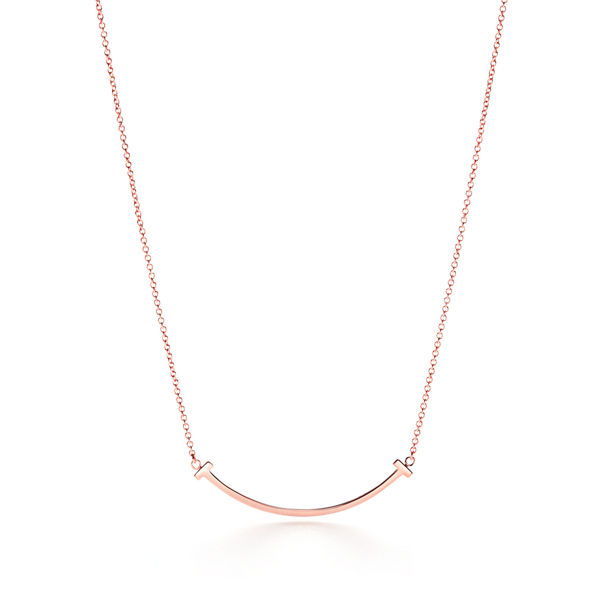 Tiffany T:Smile Pendant in Rose Gold, Small