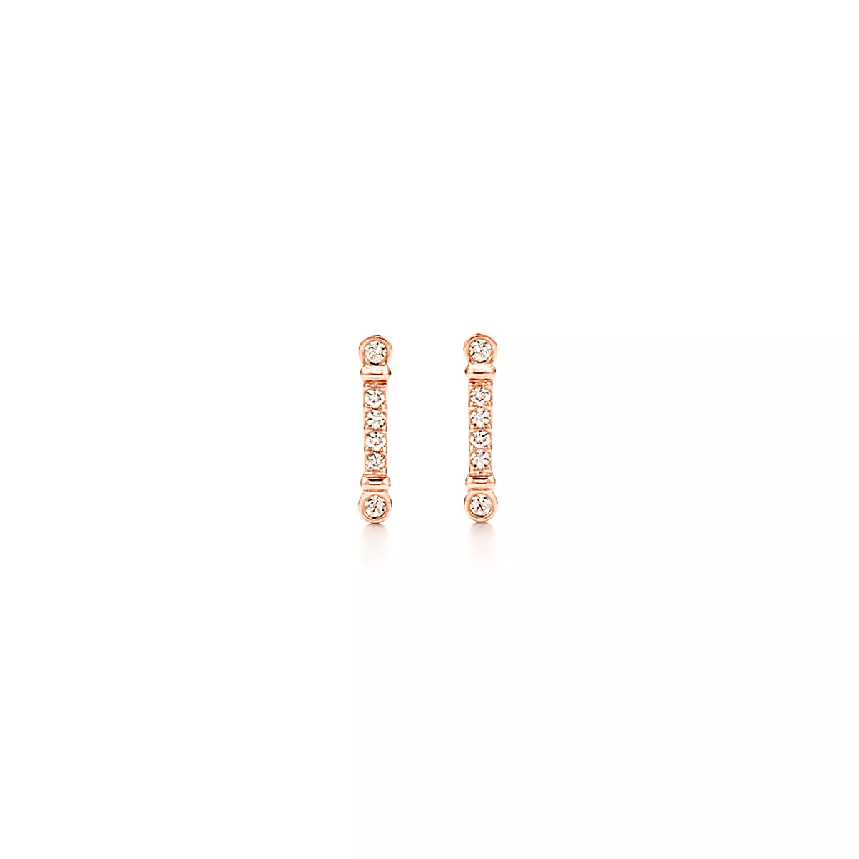 Tiffany Keys Earrings 18K 로즈 골드 다이아몬드 One Scale
