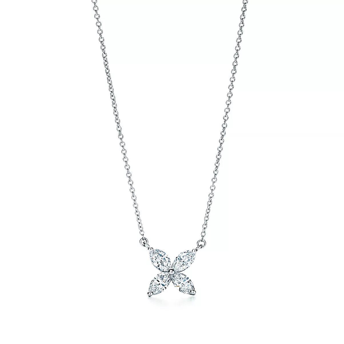 Tiffany Victoria Pendant w/Chain 플래티늄 다이아몬드 One Scale